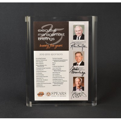 Lucite Rectangle Embedment Award (3 1/2"x7"x7/8")