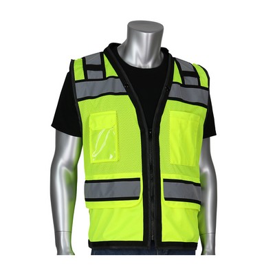 PIP® Class 2 Two-Tone Mesh Hi-Viz Surveyors Vest with "D" Ring Access