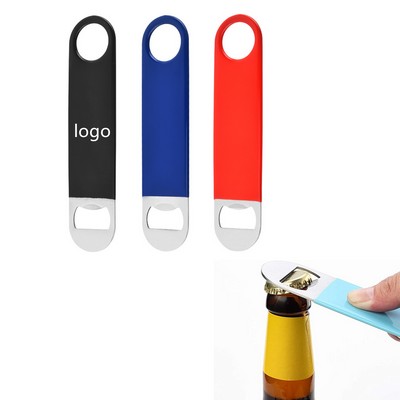 7" Heavy Duty Stainless Steel Flat Bottle Opener