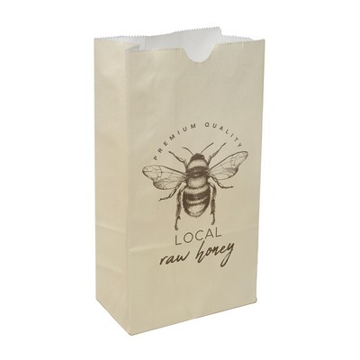 One-color Colored Paper Bag Cream (5" x 9.75" x 3.125")