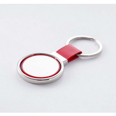 Circular Metal Spinner Key Tag