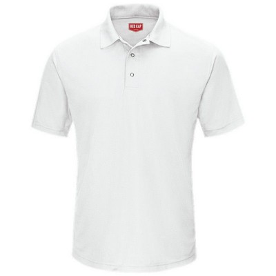 Red Kap™ Men's Performance Knit® Polo w/Gripper-Front - White