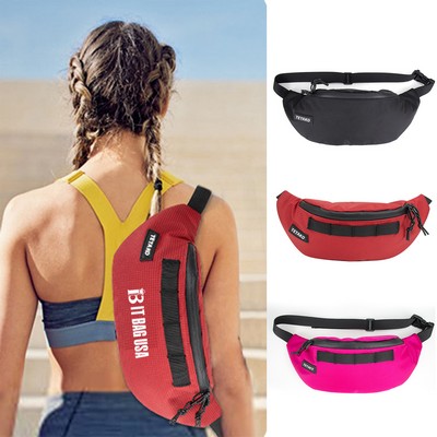 Large Crossbody Fanny Pack Pockets Running Casual Hands-Free