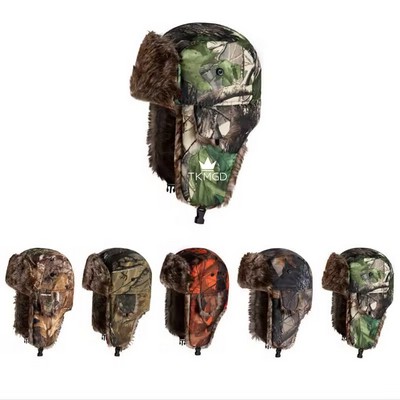 Faux Fur Warm Winter Hat With Ear Flaps