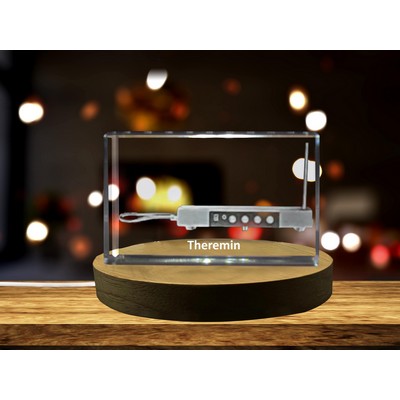 Theremin 3D Engraved Crystal Trophy