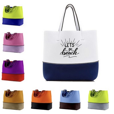 Neoprene Tote Bag with Zippered Pocket