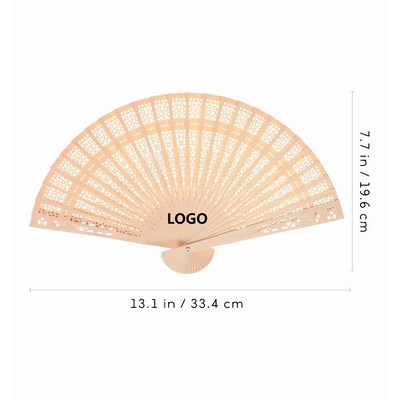 Vintage Folding Wood Fan