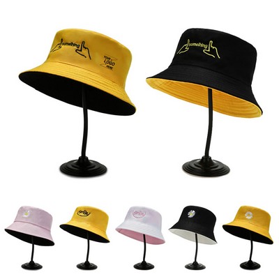 Adult's Oversized Reversible Cotton Bucket Hat