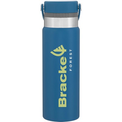 25 oz h2go Realm Water Bottle (Matte Steel Blue)