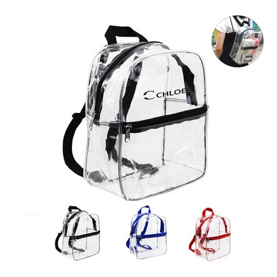 PVC Clear Backpack w/ Front Pocket
