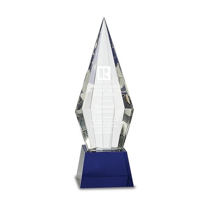 Diamond Faceted Crystal Awards w/ Pedestal Base (9 1/2")
