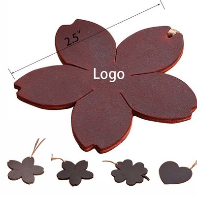 2 1/2" Handmade Shaped Premium Cowhide Leather Bookmark