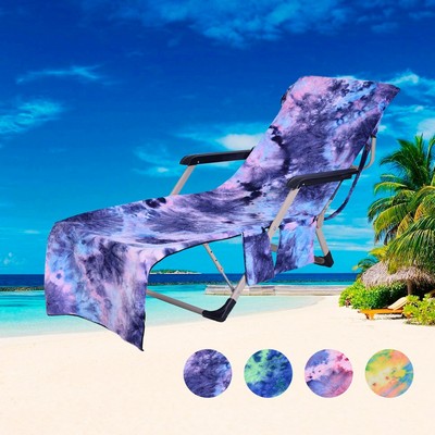 Microfiber Chaise Lounge Towel Cover for Sun Lounger