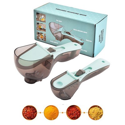 2 Piece Set Adjustable Measuring Spoons