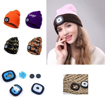 Knit Beanie With LED