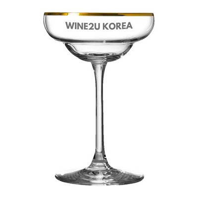 6oz. Gold Rimmed Margarita Glass