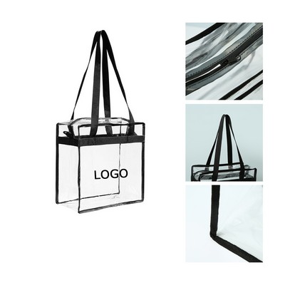Clear PVC Tote Bag With Zipper
