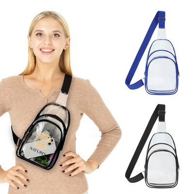 Clear PVC Crossbody Sling Bag Backpack