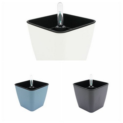 5-Inch Self-Watering Cube Planter with Water Level Indicator