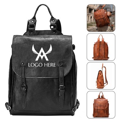 Genuine Leather Laptop Backpack