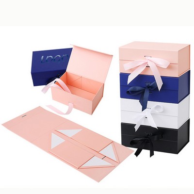 Flat Pack Magnetic Closure Folding Gift Box