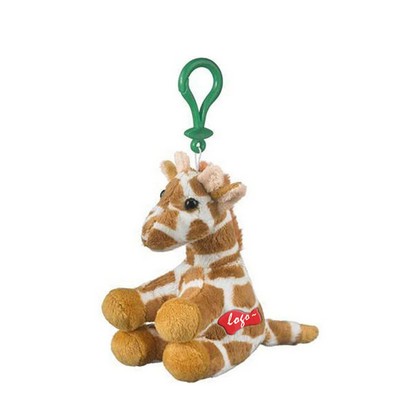 Plush Animal Giraffe Keychain