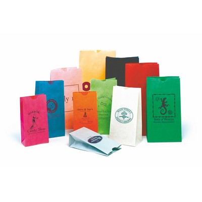 Flat Bottom S.O.S. Colored Paper Bags (6-1/4"x 3-7/8"x 12-1/2")