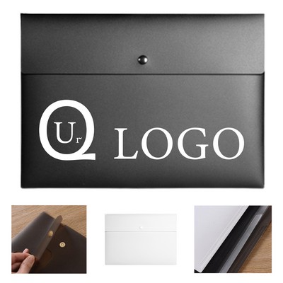 Semi-Clear Plastic Document Envelopes w/ Snap-Closure