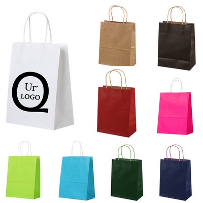 10x5x13" Assorted Color Kraft Paper Bag