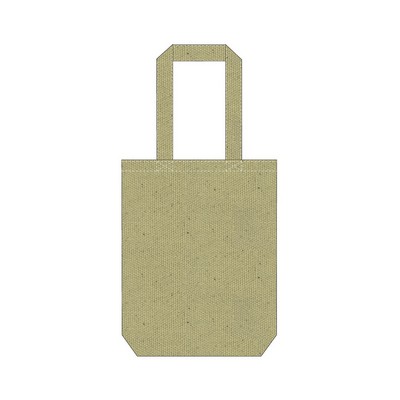 Small Tote bag 9,5"X12"X4" Bottom -Cross-stitched Handles-100% Natural Cotton Canvas