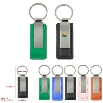 Customize Logo Leather Keychain