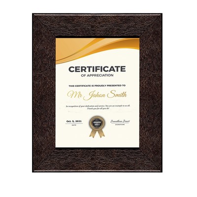 Buckingham Leather 8.5"x 11" Frame- 2" wide