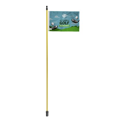 6' Fiberglass Poles Golf Kit - YELLOW