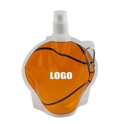 Basketball Water Bag with Carabiner 17 Oz.