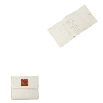 Dooney & Bourke Pebble Grain Small Flap Wallet - White