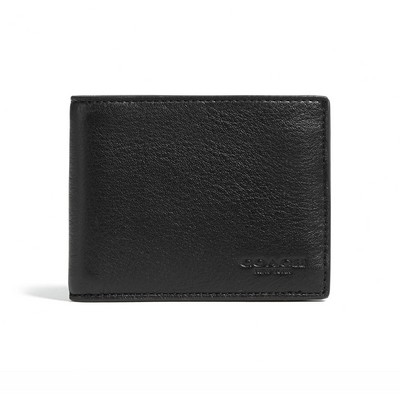 COACH® Mens Sport Leather Slim Billfold - Black