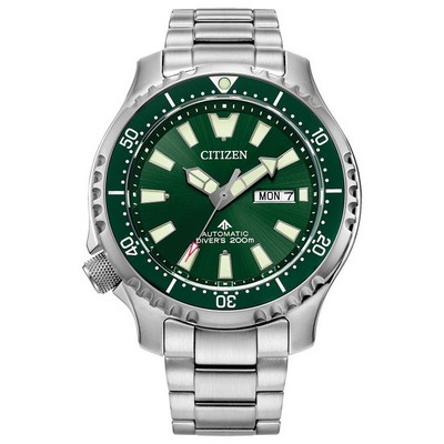 Citizen Watch Men's Promaster Dive Automatic Watch Stainless Steel Bracelet Green Dial