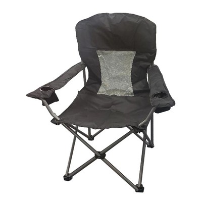 Black Mannitok "Heavy Duty" Camping/Folding Chair w/ Mesh Back