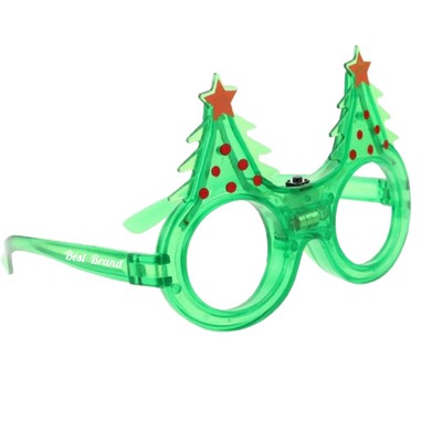 Festive Christmas Tree Multicolor Light - Up Party Glasses