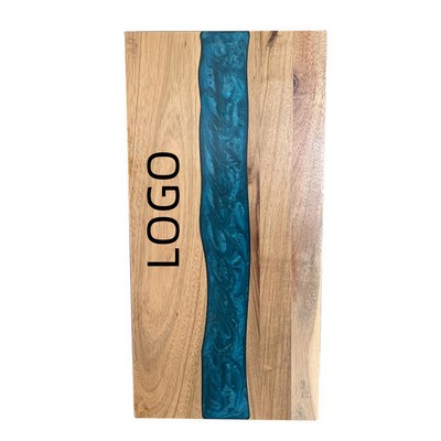Acacia Wood Resin River Charcuterie Board - 18"