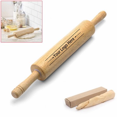 Custom Wooden Rolling Pin For Baking With Logo Space
