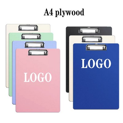 Standard A4 Letter Size Plastic Clipboard w/Profile Metal Clamp