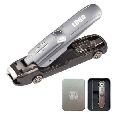 Car Shaped Nail Clippers with Nail File Phone Stand