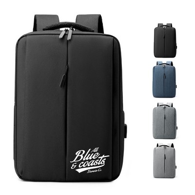 Oxford Laptop Backpack with Usb Charging Port