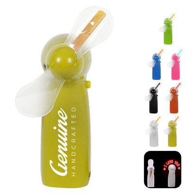 Plastic Message Editable Mini Led Fan