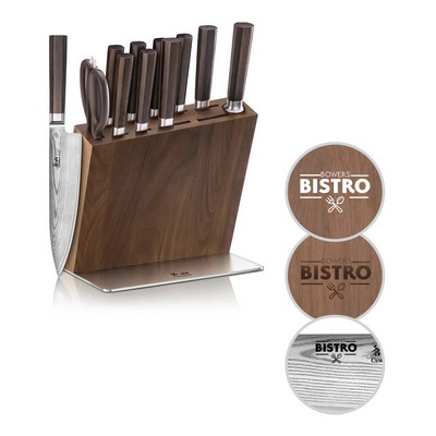 Cangshan 12-Piece Maya Series HUA Knife Block Set - Walnut