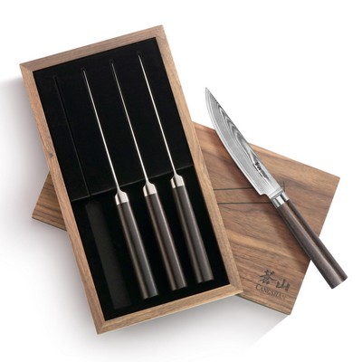 Cangshan 4-Piece Haku Series Steak Knife Set W/Walnut Box
