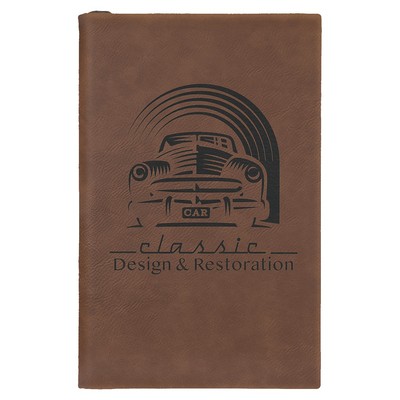 Leatherette Sketch Book with Unlined Notepad