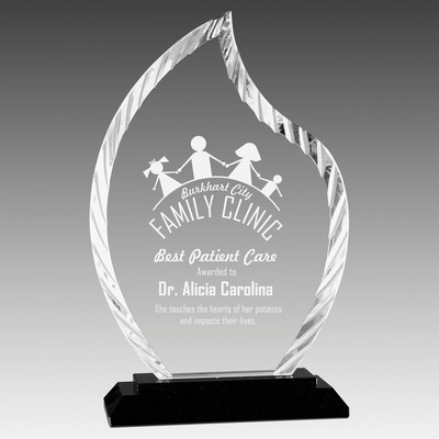 Flame Accent Glass on Base