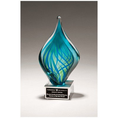 Twist on Glass Base Art Glass